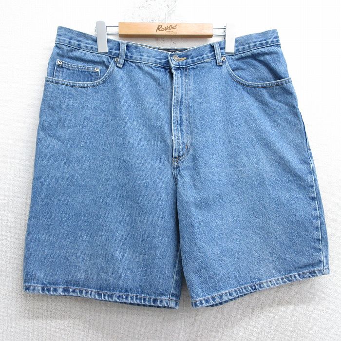 W37★古着 ルート66 ショート パンツ メンズ 00年代 00s コットン 紺 ネイビー デニム 25apr07 中古 ボトムス 短パン ショーパン ハーフ