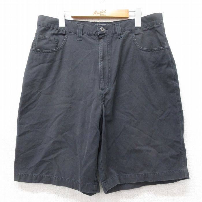 W34★古着 ルート66 ショート パンツ ショーツ メンズ 00年代 00s コットン 黒 ブラック 25apr07 中古 ボトムス 短パン ショーパン ハーフ