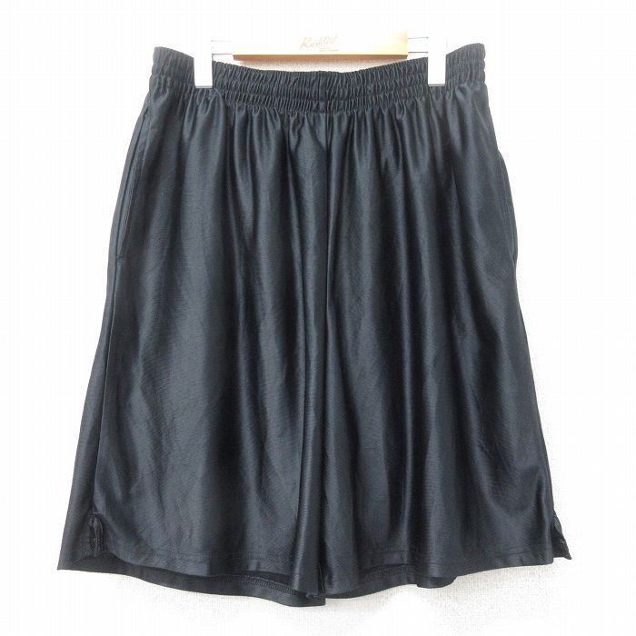 【50%OFF】W35★古着 ビューグルボーイ ショート イージー パンツ ショーツ メンズ 黒 ブラック 25apr07 中古 ボトムス 短パン ショーパン