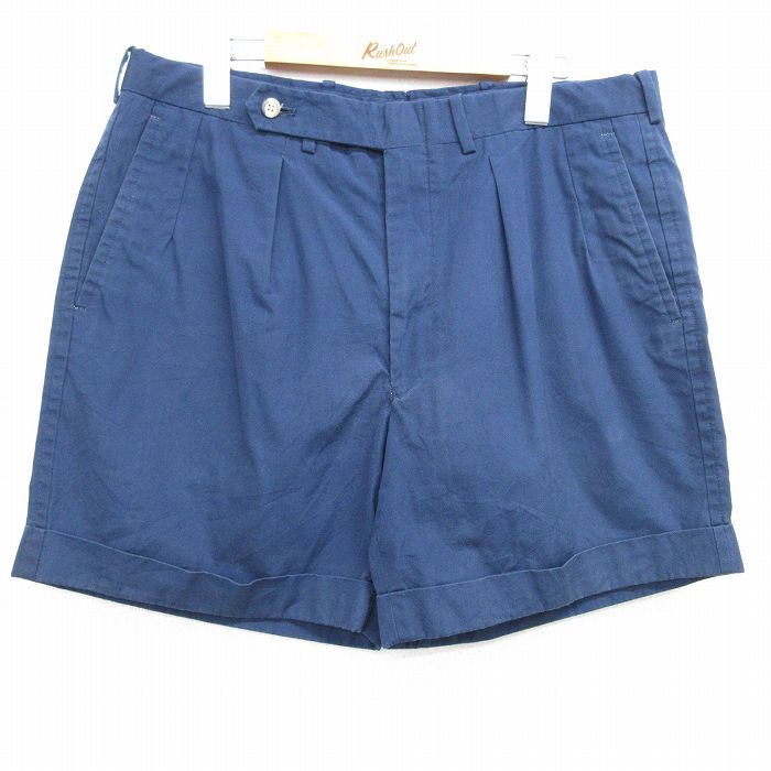 W34★古着 ショート パンツ ショーツ メンズ 紺 ネイビー 25apr08 中古 ボトムス 短パン ショーパン ハーフ