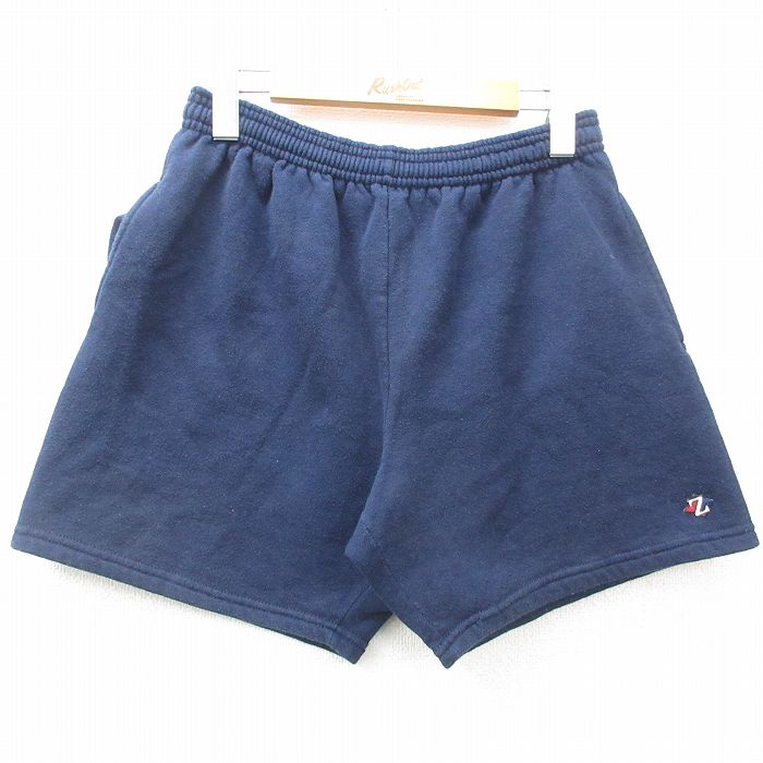W30★古着 ジャージーズ ショート スウェット パンツ ショーツ メンズ 90年代 90s USA製 濃紺 ネイビー 25apr08 中古 ボトムス 短パン ショーパン