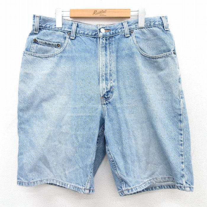 W36★古着 オールドネイビー OLD NAVY ショート パンツ ショーツ メンズ 00年代 00s コットン 紺 ネイビー デニム 25apr09 中古 ボトムス 短パン ショーパン ハーフ
