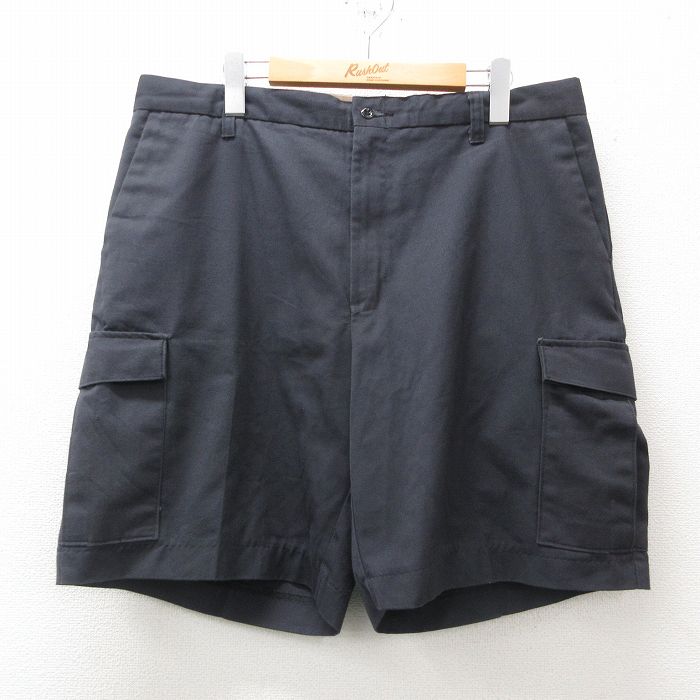 W36★古着 ショート カーゴ パンツ ショーツ メンズ デルタ航空 CiNTAS 黒 ブラック 25apr09 中古 ボトムス 短パン ショーパン