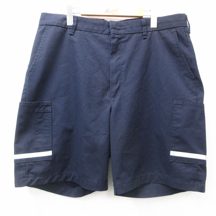 W38★古着 ショート カーゴ パンツ ショーツ メンズ フェデックス FedEX 紺 ネイビー 25apr09 中古 ボトムス 短パン ショーパン