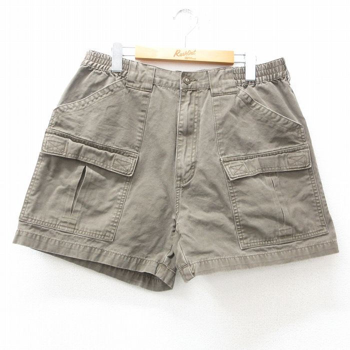 W34★古着 カベラス ショート ブッシュ パンツ ショーツ メンズ こげ茶系 ブラウン 25apr14 中古 ボトムス 短パン ショーパン