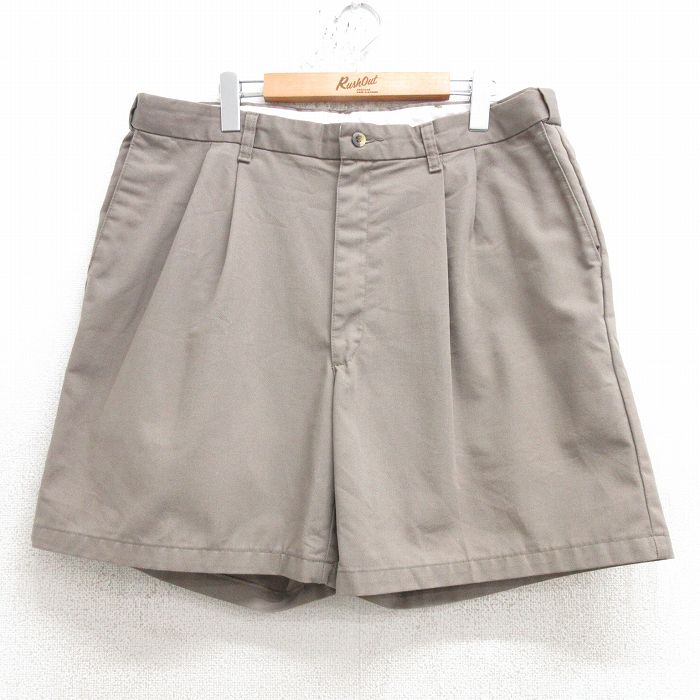 W36★古着 ショート パンツ ショーツ メンズ グレー 25apr16 中古 ボトムス 短パン ショーパン ハーフ