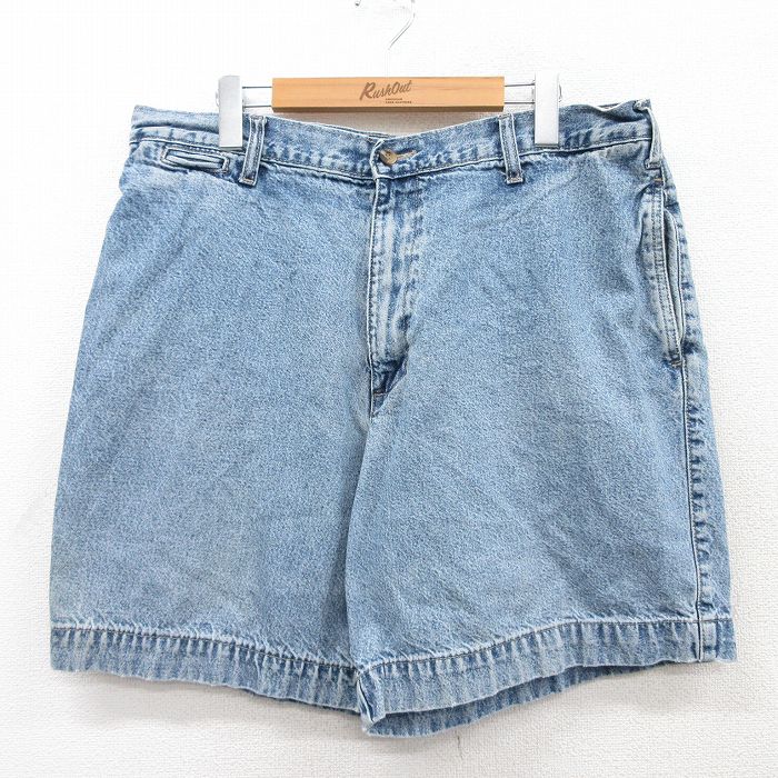 W37★古着 FADED GLORY ショート パンツ ショーツ メンズ 00年代 00s コットン 紺 ネイビー デニム 25apr17 中古 ボトムス 短パン ショーパン ハーフ