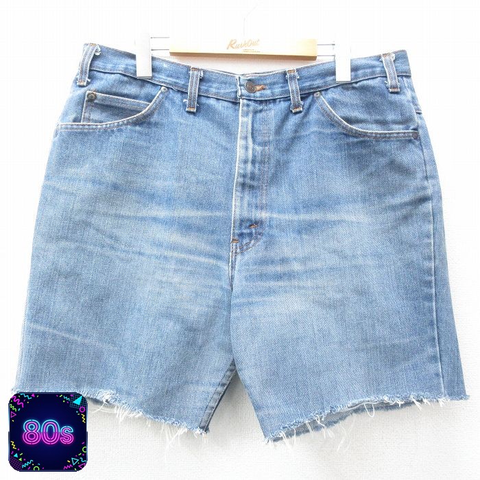 80s ショートパンツ ヒゲ ネイビー W37 | 古着