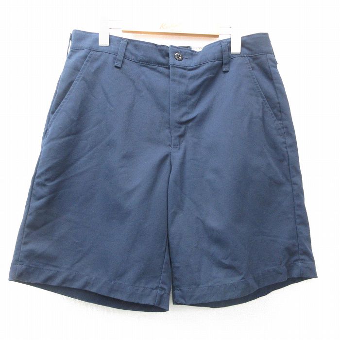 W34★古着 レッドキャップ ショート ワーク パンツ ショーツ メンズ 00年代 00s 紺 ネイビー 25apr19 中古 ボトムス 短パン ショーパン