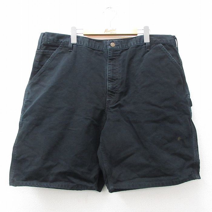 W40★古着 カーハート Carhartt ショート ペインター パンツ ショーツ メンズ ダック地 黒 ブラック 【spe】 25apr19 中古 ボトムス 短パン ショーパン