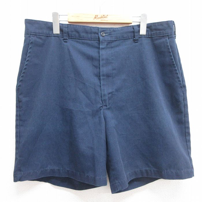 W38★古着 レッドキャップ ショート ワーク パンツ ショーツ メンズ 90年代 90s 紺 ネイビー 25apr21 中古 ボトムス 短パン ショーパン