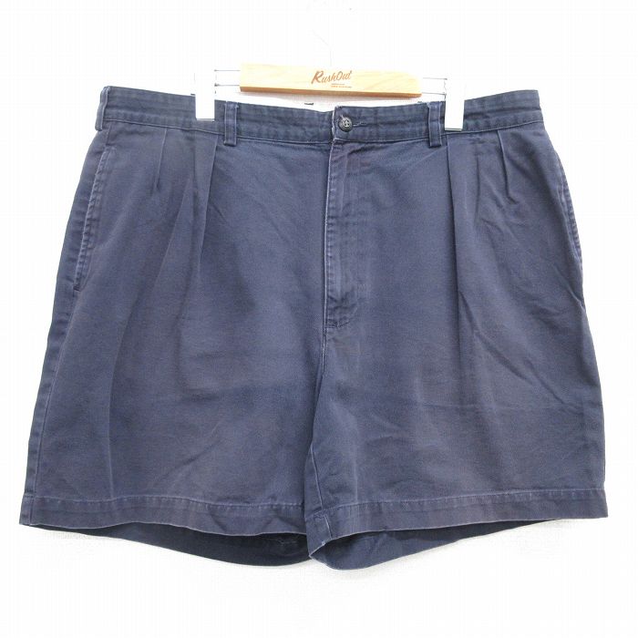W38★古着 ラルフローレン Ralph Lauren ブランド ショート チノ パンツ ショーツ チノパン メンズ ANDREW コットン 紺 ネイビー 25apr21 中古 ボトムス 短パン ショーパン