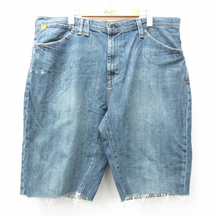 【50%OFF】W38★古着 ノーティカ NAUTICA ブランド ショート パンツ ショーツ メンズ コットン 紺 ネイビー デニム 25apr25 中古 ボトムス 短パン ショーパン ハーフ