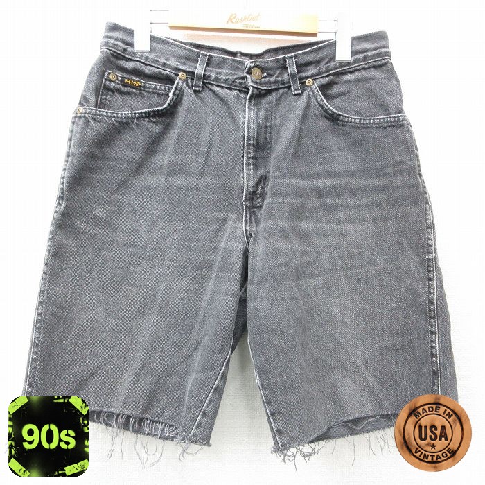 HIS 90s ショートパンツ ヒゲ ブラック W32 | 古着