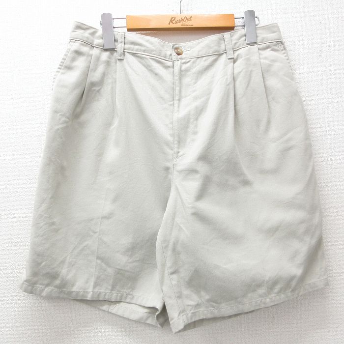 W36★古着 ショート カーゴ パンツ ショーツ メンズ ベージュ カーキ 25apr26 中古 ボトムス 短パン ショーパン