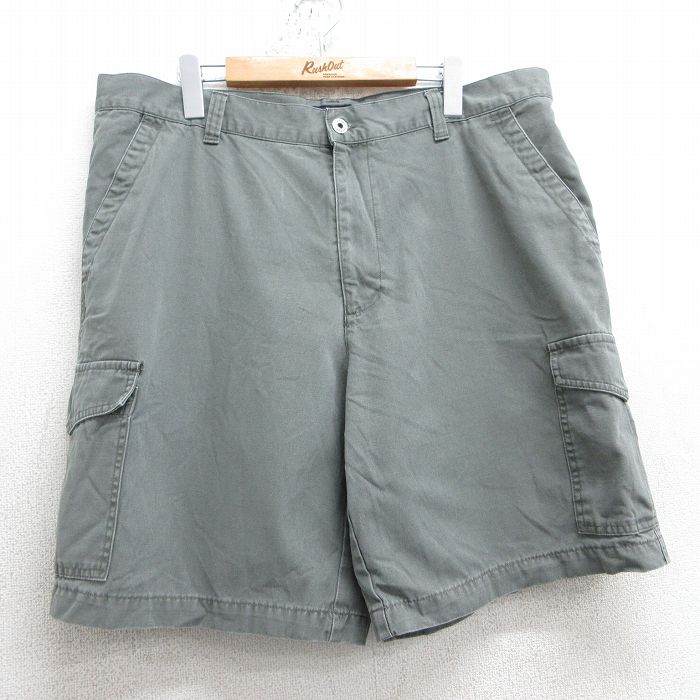 W38★古着 ドッカーズ ショート カーゴ パンツ ショーツ メンズ ダック地 コットン グレー系 25apr26 中古 ボトムス 短パン ショーパン
