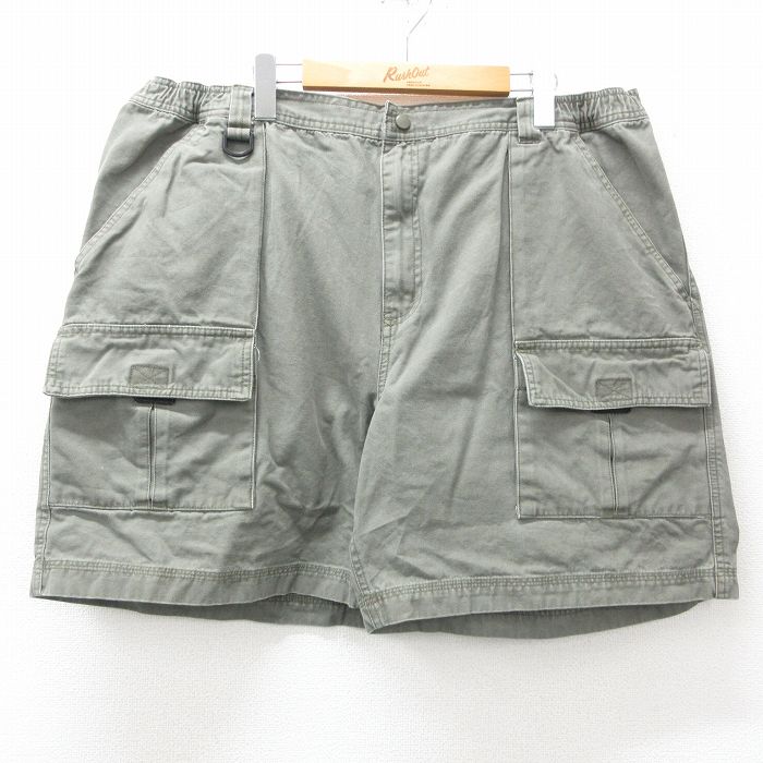 W40★古着 チェロキー ショート ブッシュ パンツ ショーツ メンズ 大きいサイズ コットン 濃緑 グリーン 25apr28 中古 ボトムス 短パン ショーパン