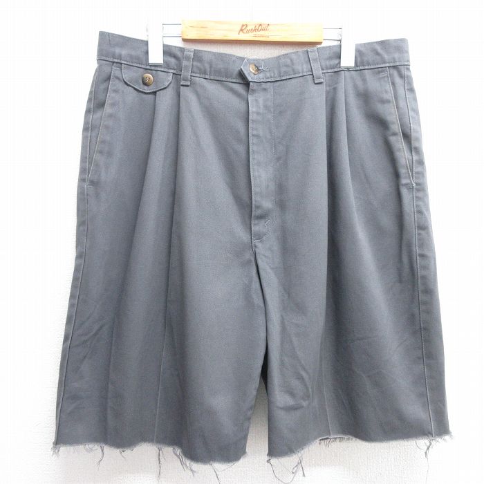 【50%OFF】W36★古着 ドッカーズ ショート パンツ ショーツ メンズ 90年代 90s コットン USA製 グレー 【spe】 25apr28 中古 ボトムス 短パン ショーパン ハーフ