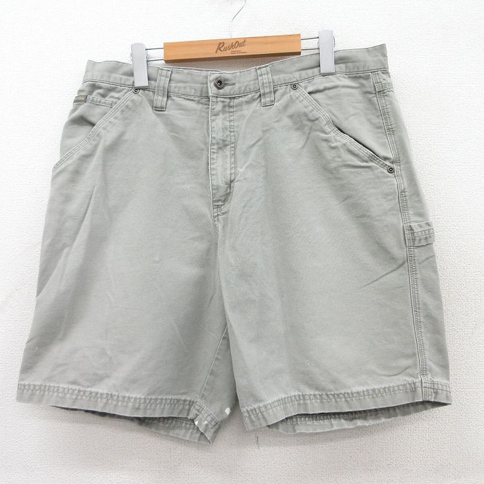 W36★古着 コロンビア COLUMBIA ショート ペインター パンツ ショーツ メンズ 00年代 00s ダック地 コットン グレー系 25apr28 中古 ボトムス 短パン ショーパン