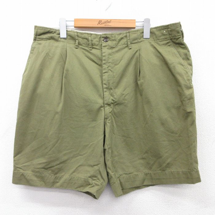 W38★古着 ショート ボーイスカウト パンツ ショーツ メンズ 70年代 70s タロン 緑 グリーン 【spe】 25may08 中古 ボトムス 短パン ショーパン