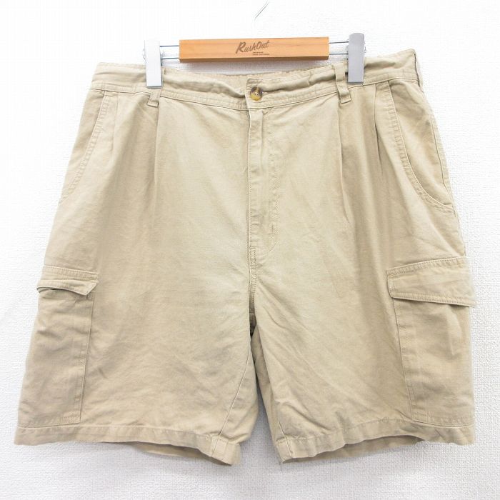 W36★古着 セントジョンズベイ ショート パンツ ショーツ メンズ 00年代 00s ベージュ カーキ 25may08 中古 ボトムス 短パン ショーパン ハーフ