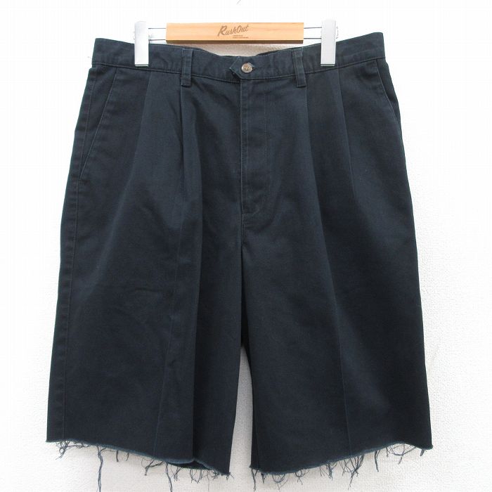 W35★古着 ドッカーズ ショート パンツ ショーツ メンズ 00年代 00s コットン 紺系 ネイビー 25may12 中古 ボトムス 短パン ショーパン ハーフ