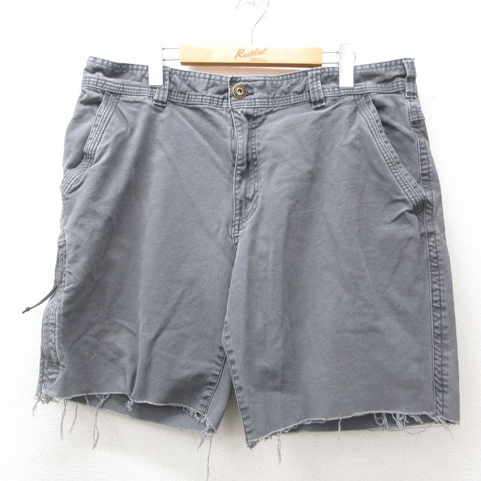 W39★古着 ショート パンツ ショーツ メンズ 00年代 00s グレー 25may12 中古 ボトムス 短パン ショーパン ハーフ