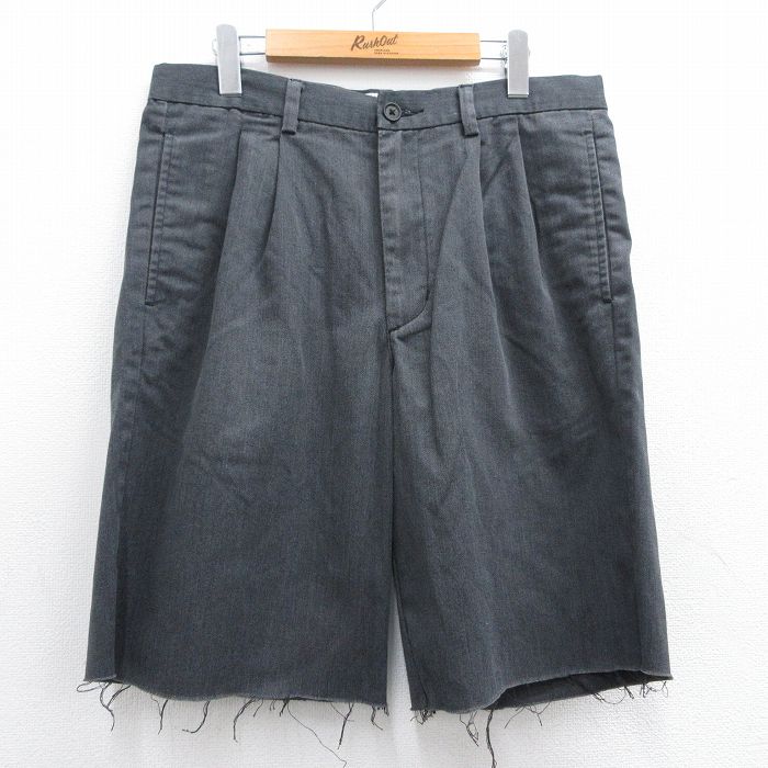 W34★古着 オールドネイビー OLD NAVY ショート パンツ ショーツ メンズ 濃グレー 25may15 中古 ボトムス 短パン ショーパン ハーフ
