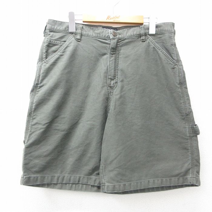 W34★古着 チェロキー ショート ペインター パンツ ショーツ メンズ 00年代 00s コットン グレー系 25may16 中古 ボトムス 短パン ショーパン