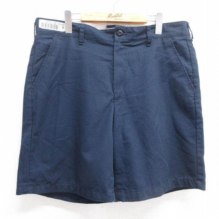 W36★古着 レッドキャップ ショート ワーク パンツ ショーツ メンズ 00年代 00s 紺 ネイビー 25may17 中古 ボトムス 短パン ショーパン