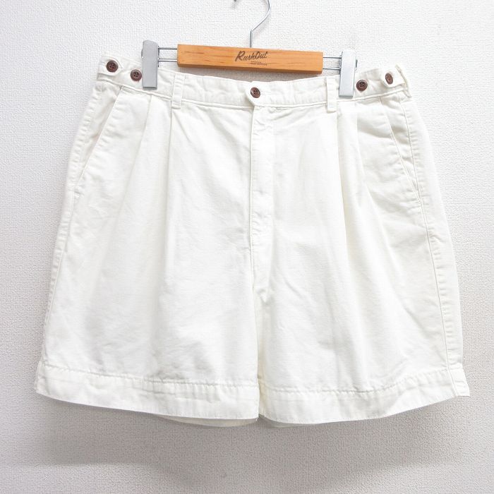 W34★古着 ドッカーズ ショート パンツ ショーツ メンズ 00年代 00s コットン 白 ホワイト 【spe】 25may20 中古 ボトムス 短パン ショーパン ハーフ