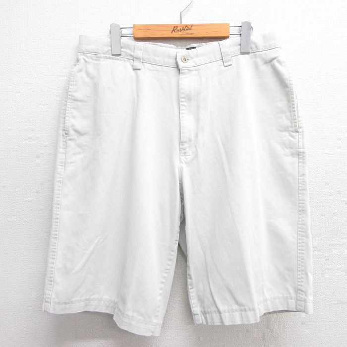 W34★古着 ギャップ GAP ショート パンツ ショーツ メンズ 00年代 00s コットン 薄ベージュ カーキ 25may20 中古 ボトムス 短パン ショーパン ハーフ