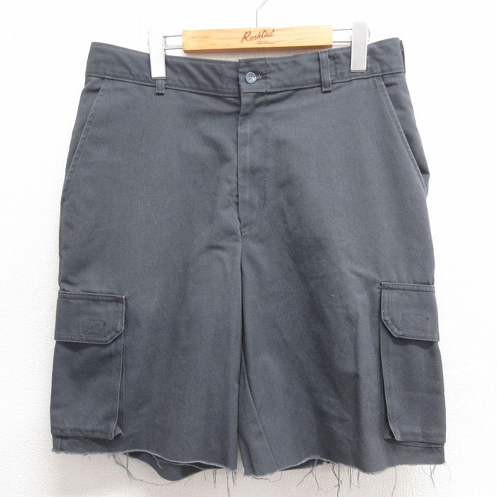 W35★古着 Wear Guard ショート カーゴ パンツ ショーツ メンズ グレー 25may26 中古 ボトムス 短パン ショーパン