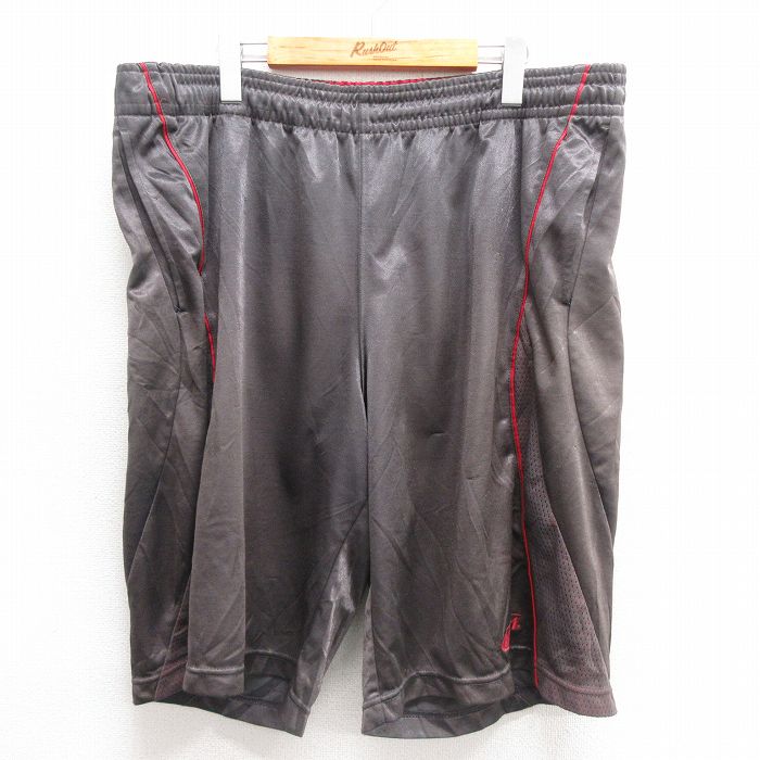 W39★古着 ショート トレーニング パンツ ショーツ メンズ AND1 大きいサイズ グレー 25may26 中古 ボトムス 短パン ショーパン