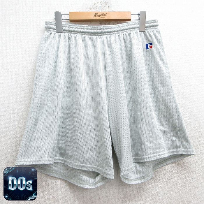 ラッセル 00s ショートパンツ ワンポイントロゴ グレー W35 | 古着