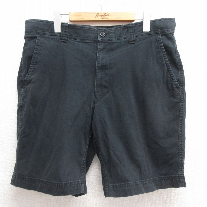 W37★古着 セントジョンズベイ ショート パンツ ショーツ メンズ 黒 ブラック 25may29 中古 ボトムス 短パン ショーパン ハーフ