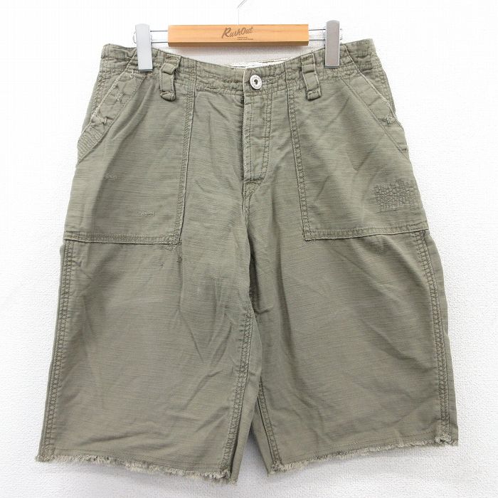 エアロポステール W32 ショートベイカーパンツ グリーン | 古着