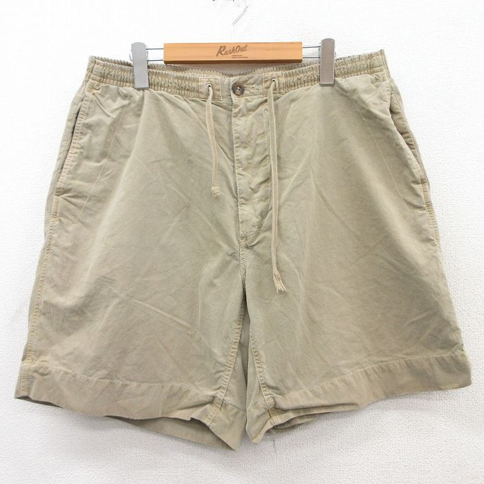 W36★古着 ノーティカ NAUTICA ブランド ショート パンツ ショーツ メンズ 90年代 90s ベージュ カーキ 25jun03 中古 ボトムス 短パン ショーパン ハーフ