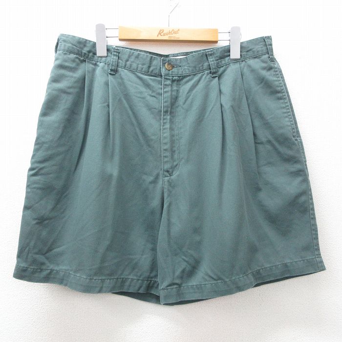 W35★古着 ドッカーズ ショート パンツ ショーツ メンズ 緑系 グリーン 25jun03 中古 ボトムス 短パン ショーパン ハーフ