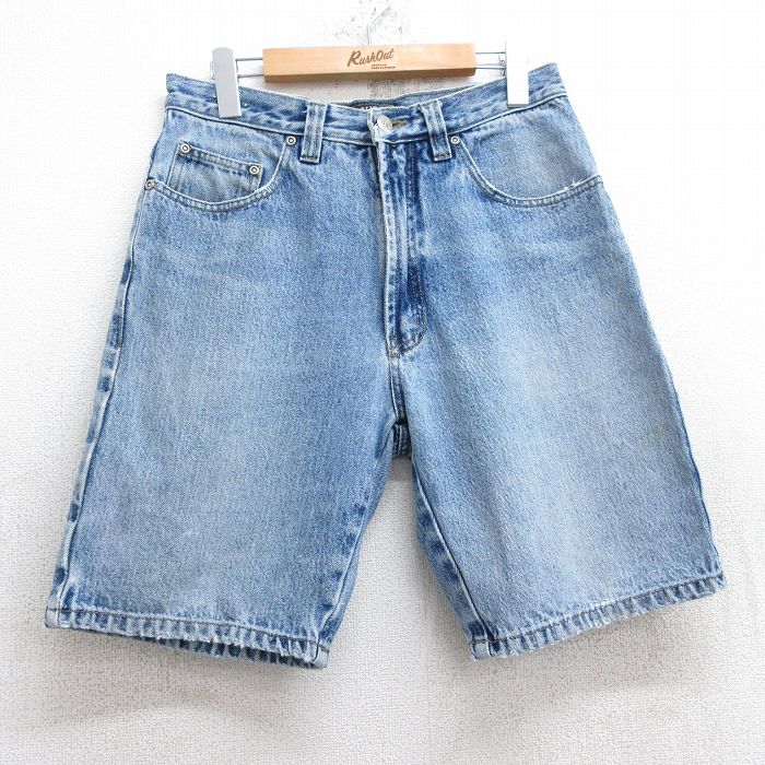 W31★古着 ルート66 ショート パンツ ショーツ メンズ 00年代 00s コットン 紺 ネイビー デニム 25jun10 中古 ボトムス 短パン ショーパン ハーフ