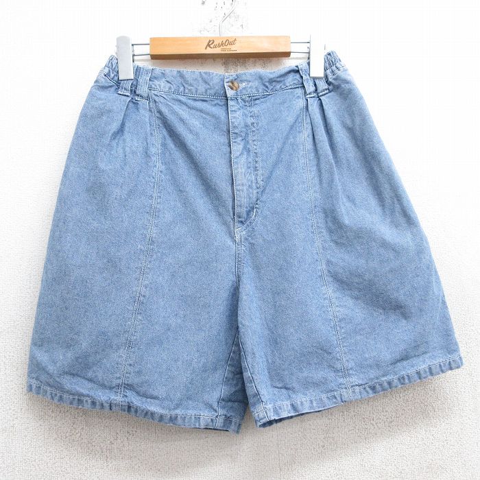 【20%OFF】W30★古着 ピューリタン ショート パンツ ショーツ メンズ 00年代 00s コットン 薄紺 ネイビー 25jun10 中古 ボトムス 短パン ショーパン ハーフ