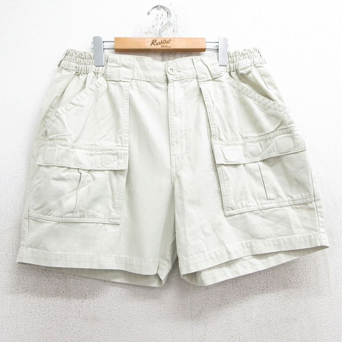 W36★古着 レッドヘッド ショート ブッシュ パンツ ショーツ メンズ ダック地 コットン 薄ベージュ カーキ 25jun10 中古 ボトムス 短パン ショーパン