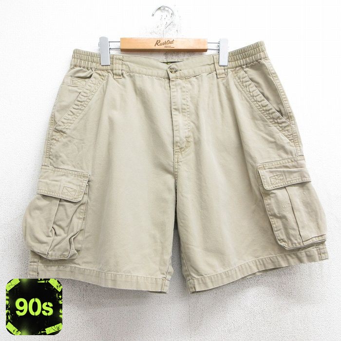 カーゴパンツ 90s ショート ダック地 ベージュ W36 | 古着
