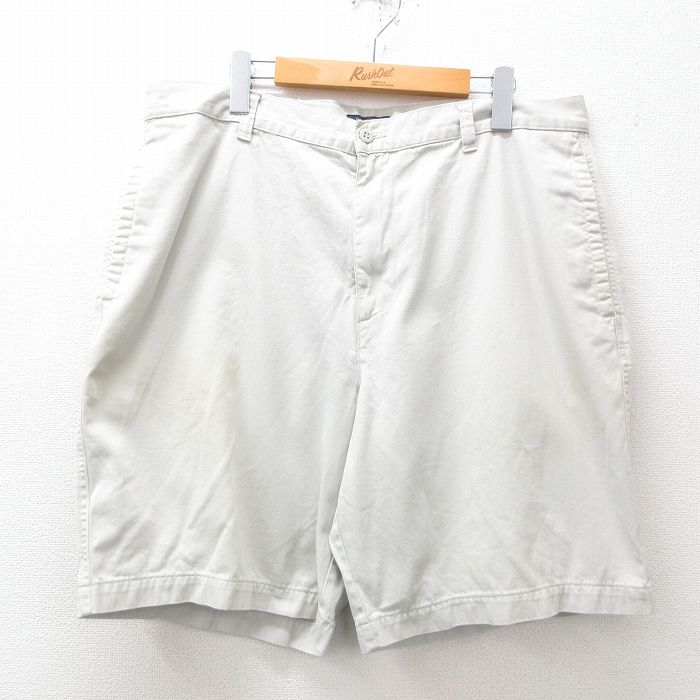 W37★古着 ドッカーズ ショート パンツ ショーツ メンズ コットン 薄ベージュ カーキ 25jun11 中古 ボトムス 短パン ショーパン ハーフ