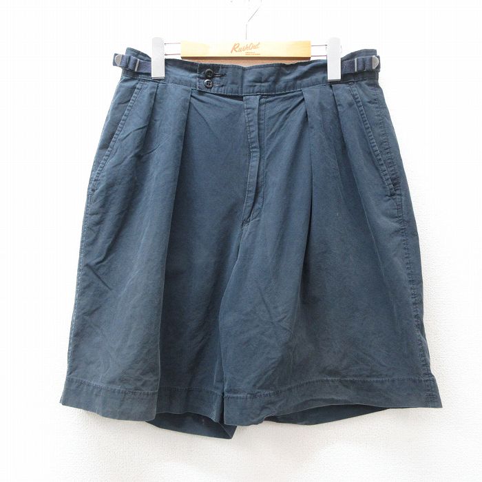 W32★古着 ラルフローレン Ralph Lauren ポロスポーツ ショート パンツ ショーツ メンズ 90年代 90s コットン USA製 紺 ネイビー 25jun11 中古 ボトムス 短パン ショーパン ハーフ