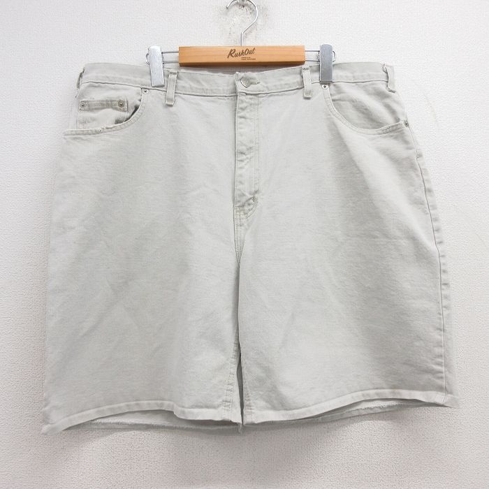 W39★古着 FADED GLORY ショート パンツ ショーツ メンズ 大きいサイズ グレー系 デニム 25jun13 中古 ボトムス 短パン ショーパン ハーフ