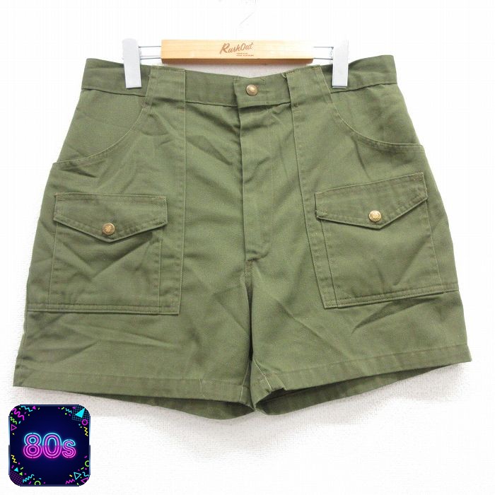 【50%OFF】ボーイスカウト 80s ショートパンツ タロン グリーン W32 | 古着