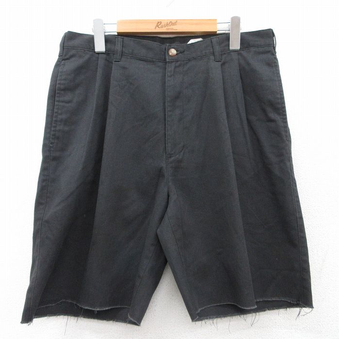 【50%OFF】W34★古着 ピューリタン ショート パンツ ショーツ メンズ 00年代 00s タロン 黒 ブラック 25jun14 中古 ボトムス 短パン ショーパン ハーフ