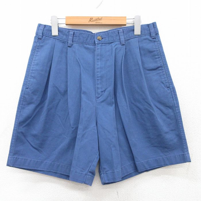 【50%OFF】W33★古着 ドッカーズ ショート チノ パンツ ショーツ チノパン メンズ コットン 青系 ブルー 【spe】 25jun14 中古 ボトムス 短パン ショーパン