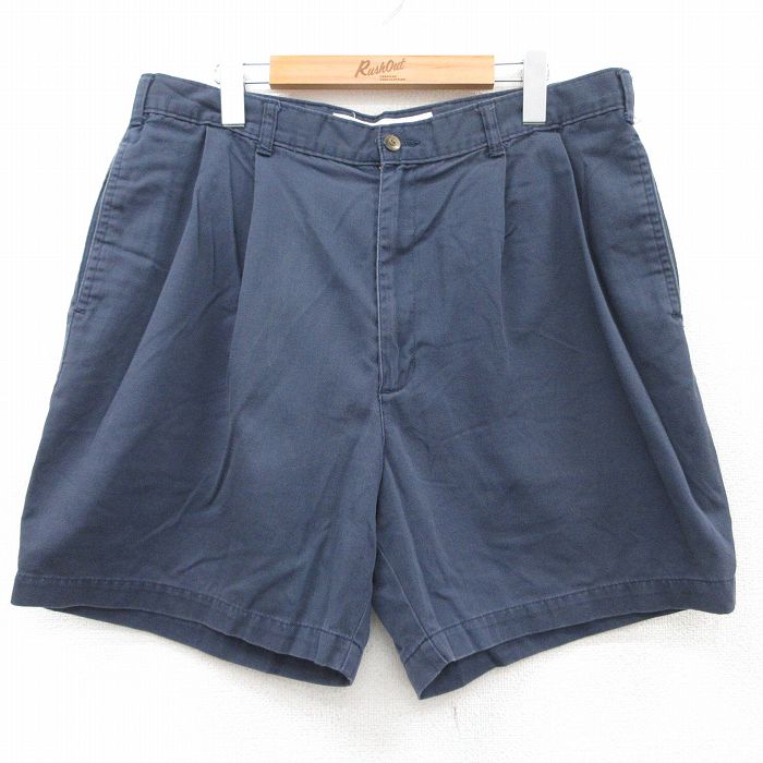 【20%OFF】W36★古着 ドッカーズ ショート チノ パンツ ショーツ チノパン メンズ コットン 紺 ネイビー 25jun14 中古 ボトムス 短パン ショーパン